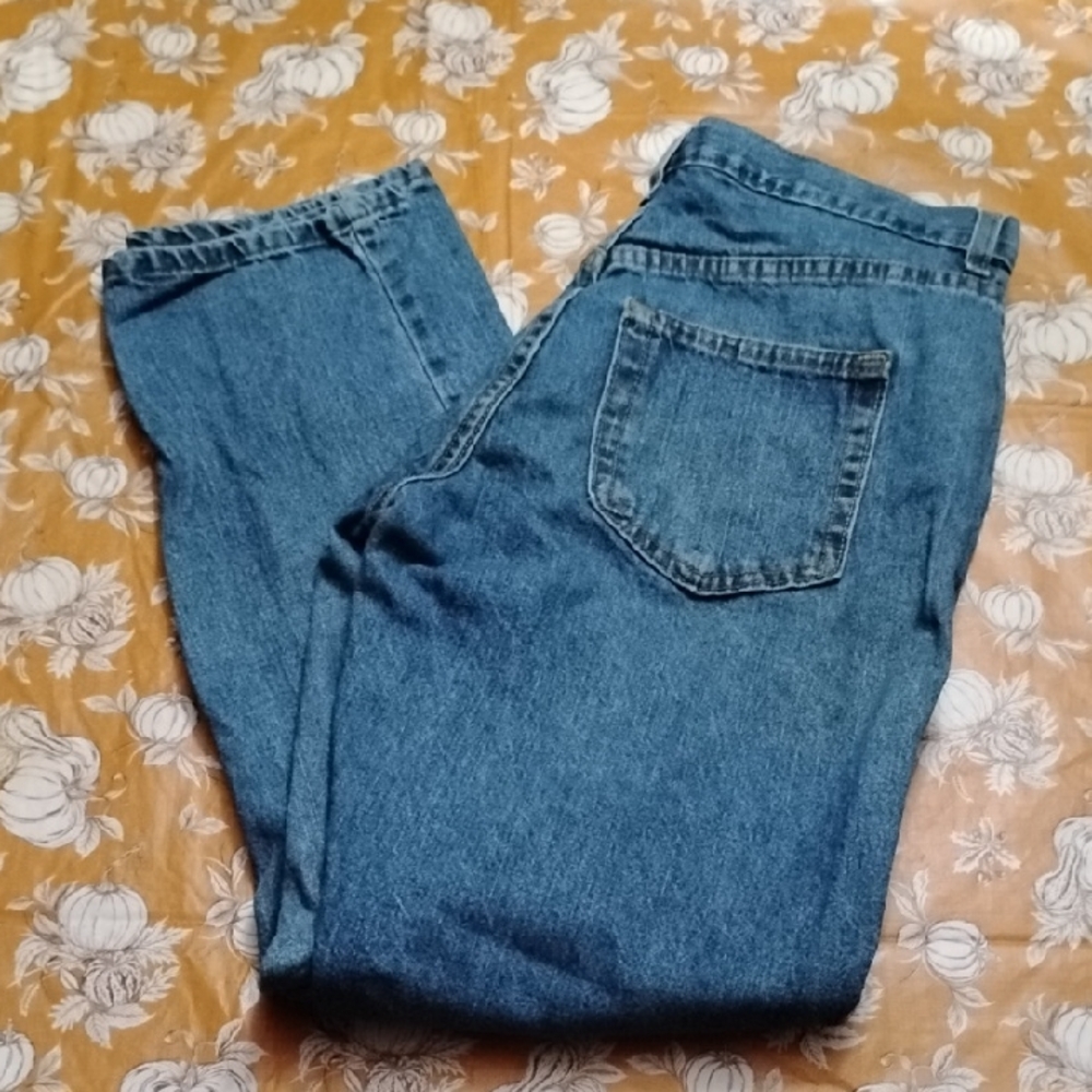 Vintage Straight Leg High Waist Faded Glory Jeans Size 8 Distressed High Rise